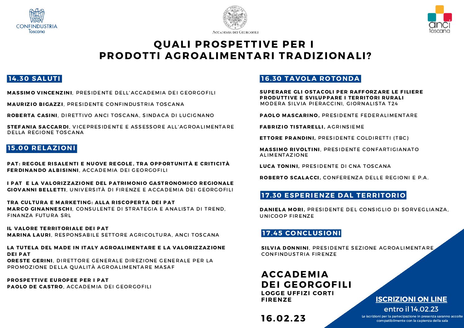 • Quale futuro per i Prodotti Agroalimentari Tradizionali? Un convegno nazionale a Firenze il 16 febbraio